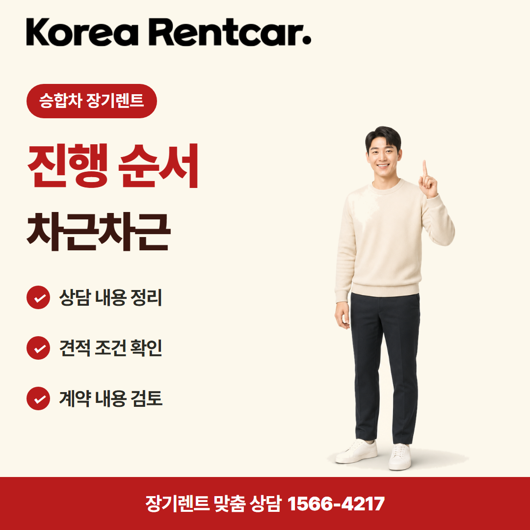 승합차 장기렌트 · 이용 절차 카드뉴스